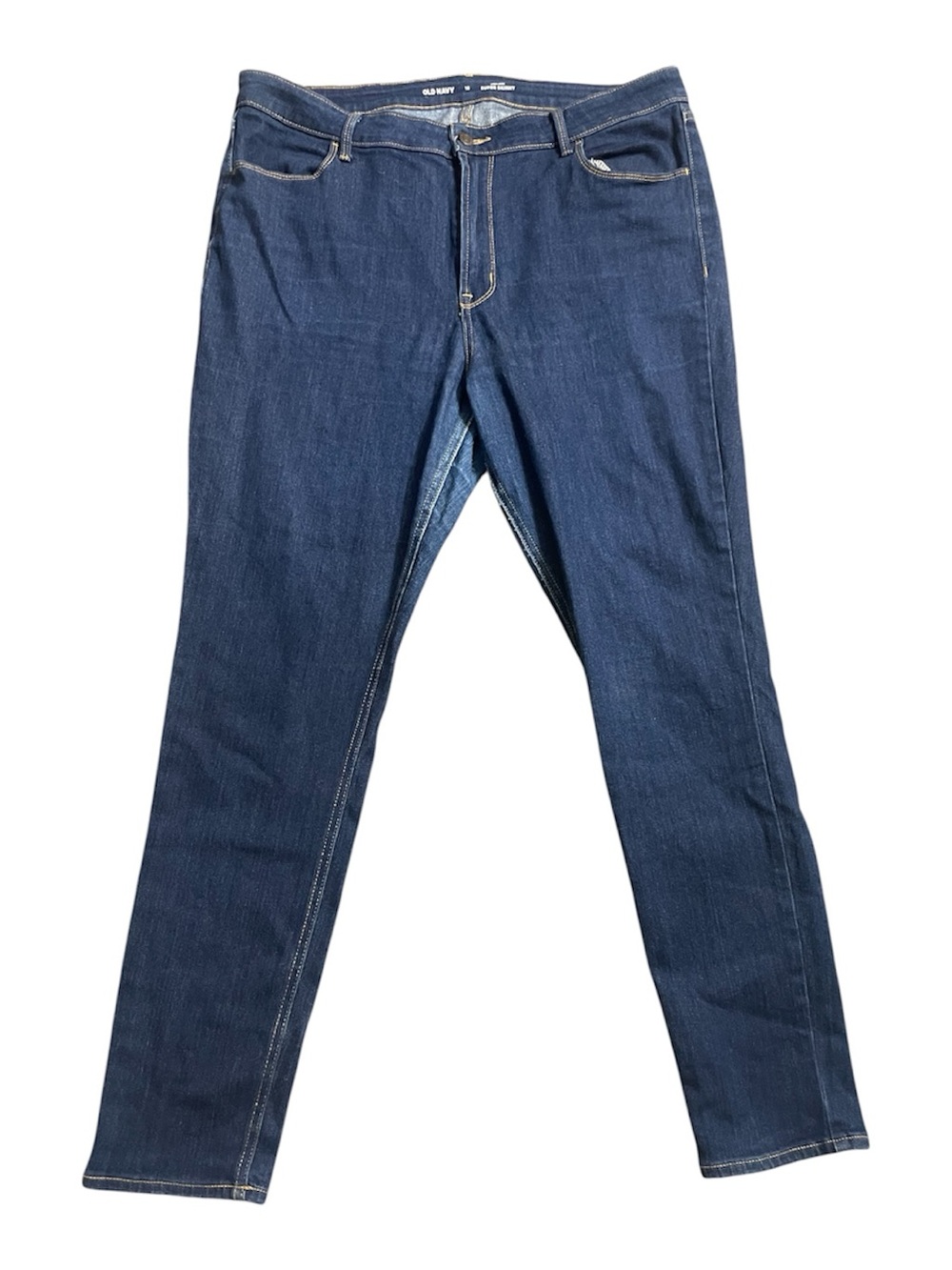 High rise super skinny dark blue jeans